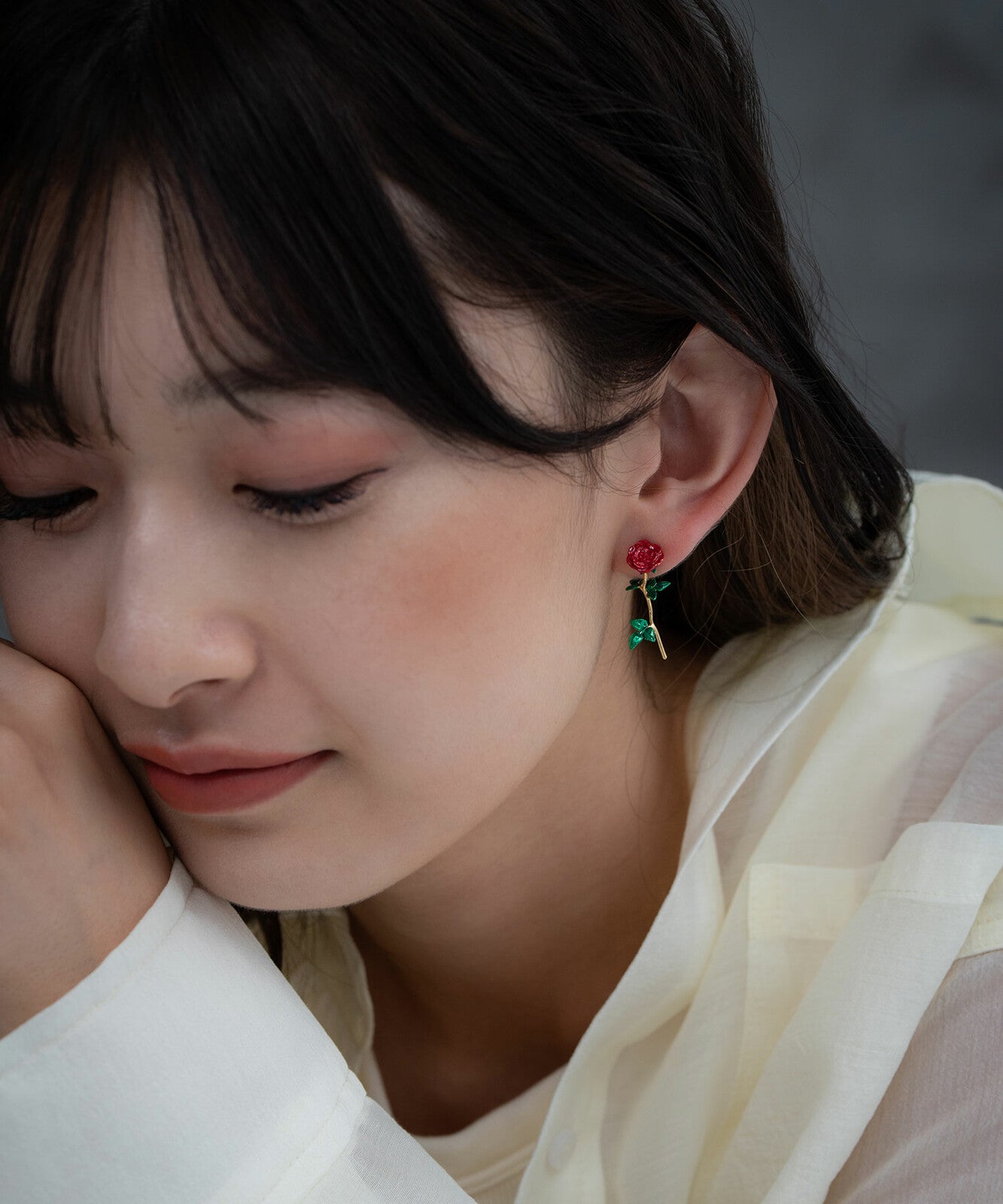 Birth Flower Earrings face