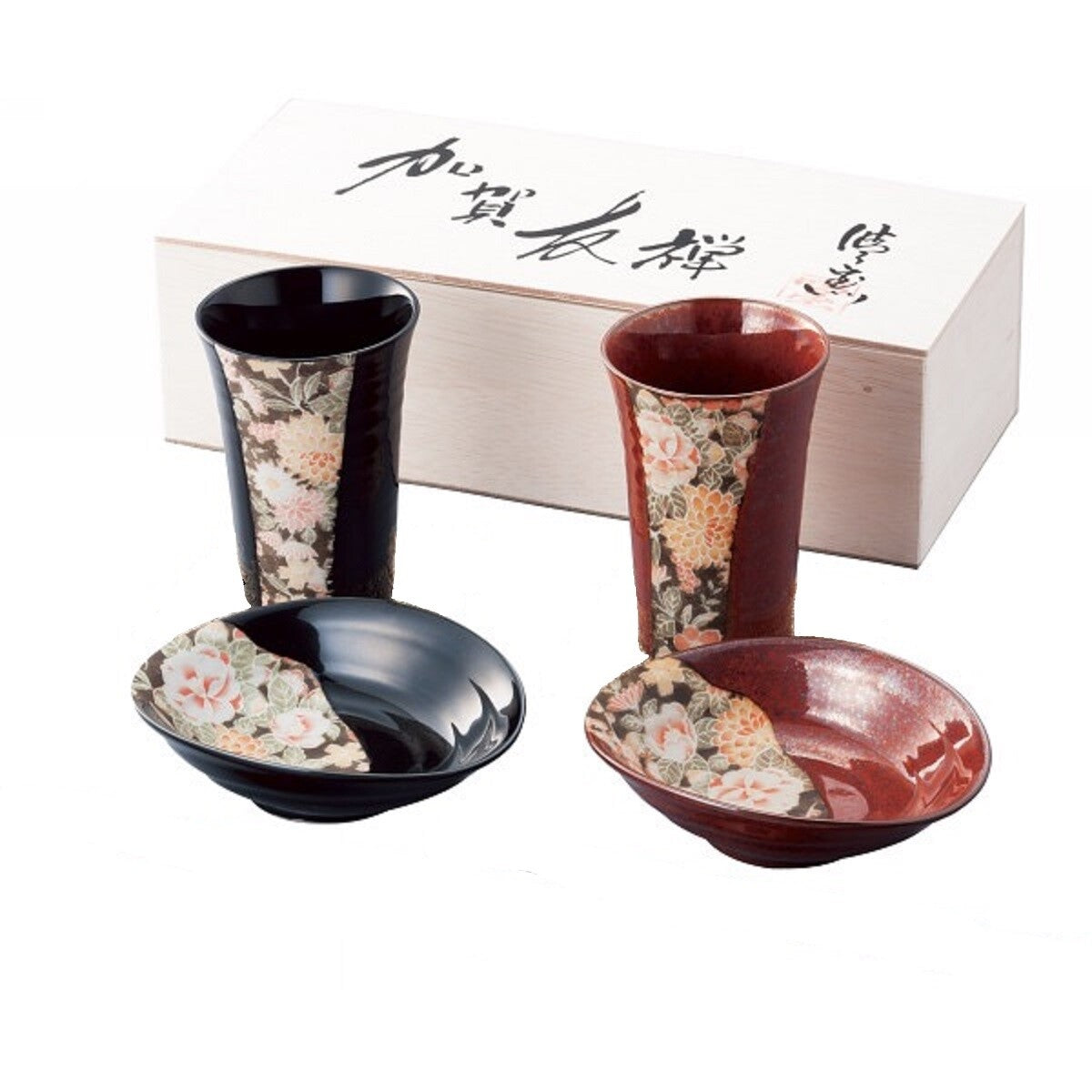 Japanese Dinnearware Mino ware Floral Tumbler Small Bowl Set 1