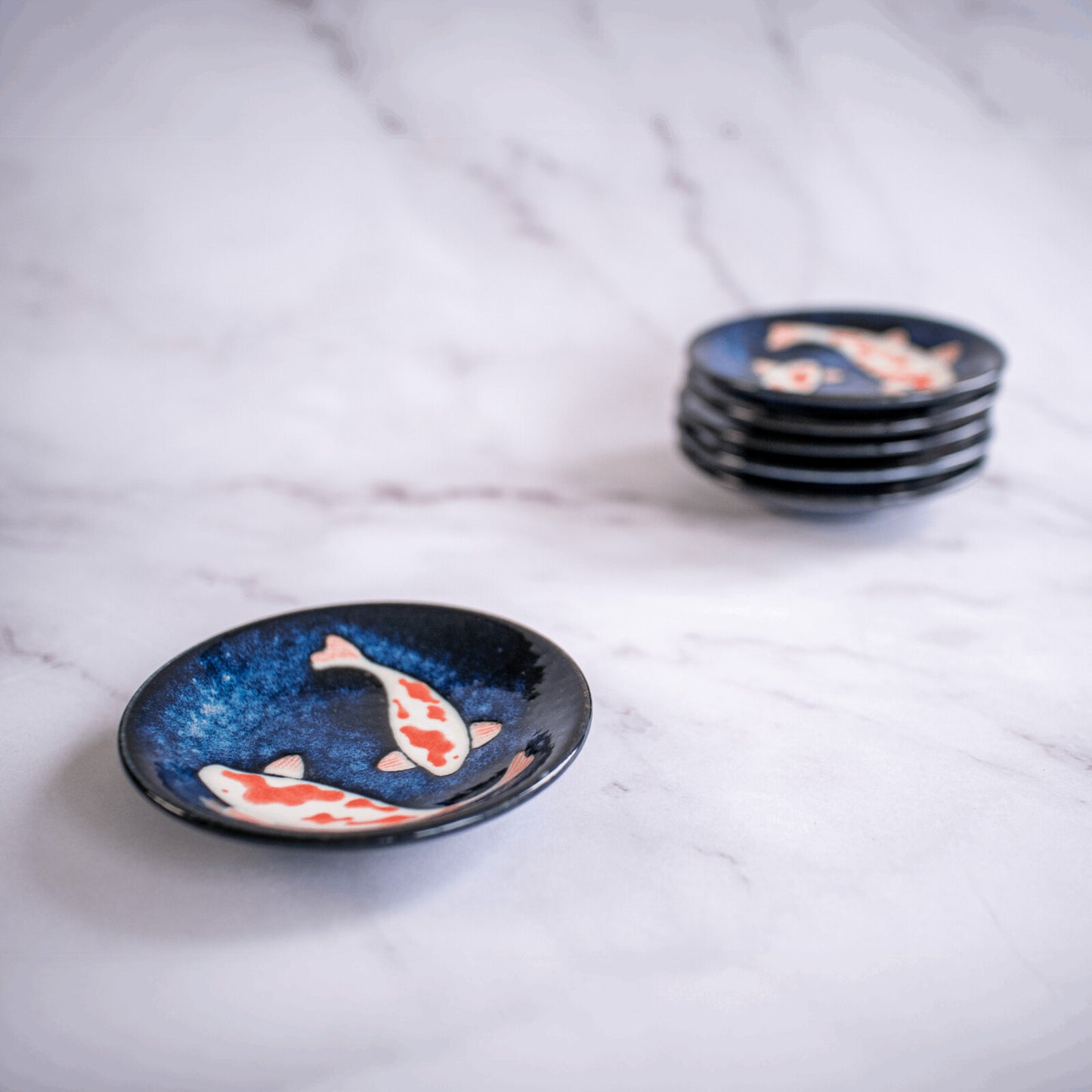 Japanese Dinnerware Mino ware Koi Set 7