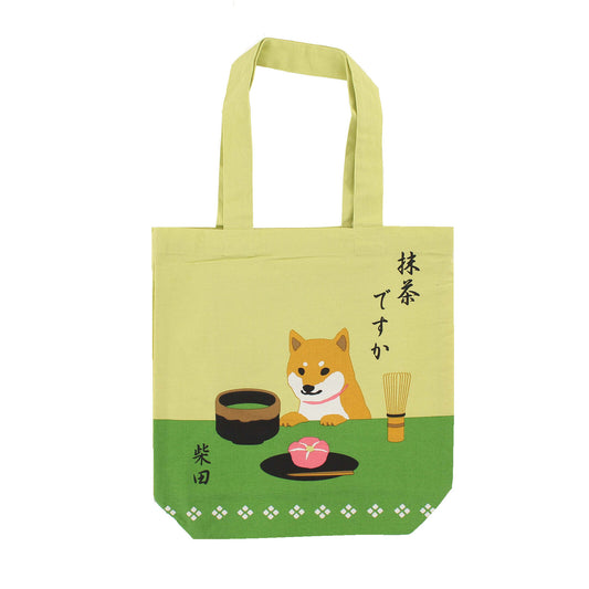 Shiba Inu Tote Bag(Matcha)