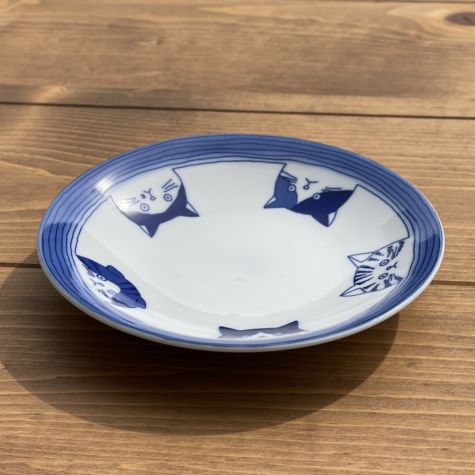 Shichita Mino ware Cat Plates 4